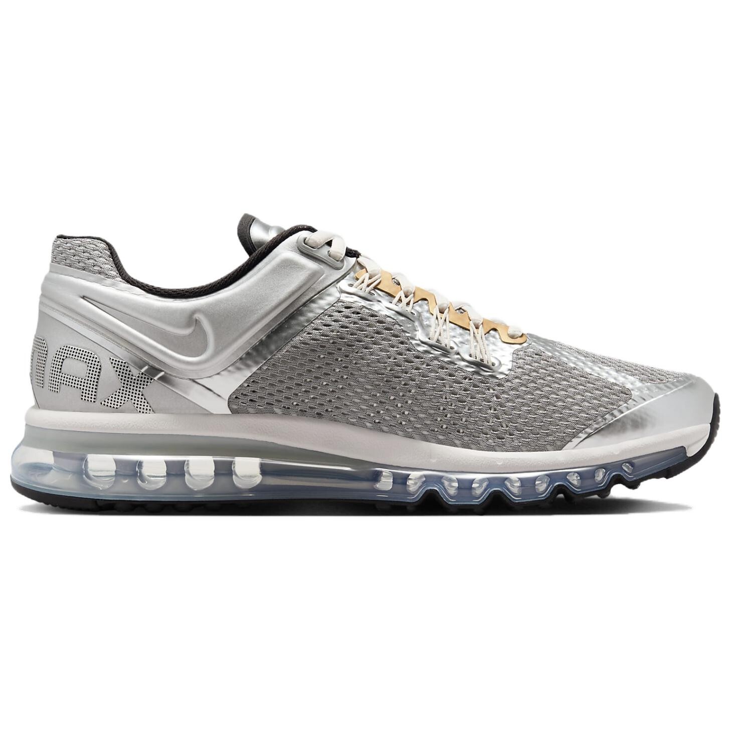 Кроссовки Air Max 2013 мужские с низким верхом, серебристые Nike — фото 2