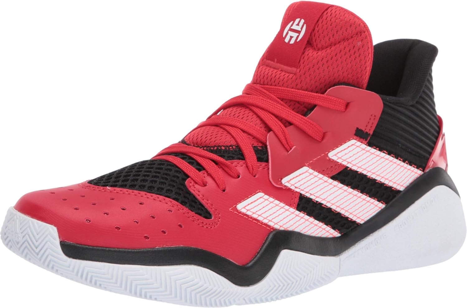 

Кроссовки adidas для взрослых унисекс Harden Stepback, белый/черный/алый