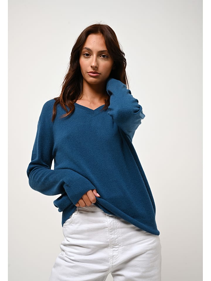 

Кашемировый пуловер AUTHENTIC CASHMERE, синий