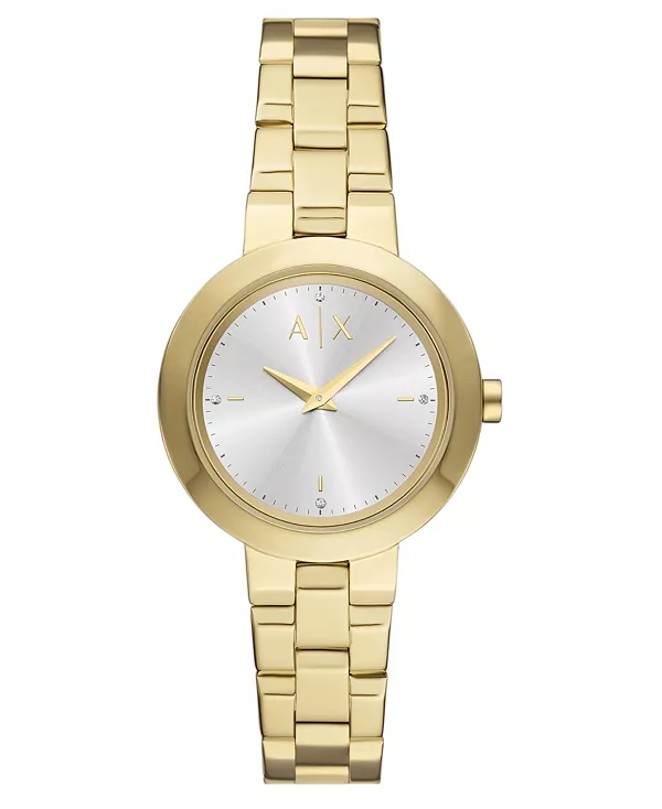 

Женские кварцевые часы с двумя стрелками из нержавеющей стали, золотого цвета, 36 мм A|X Armani Exchange, gold