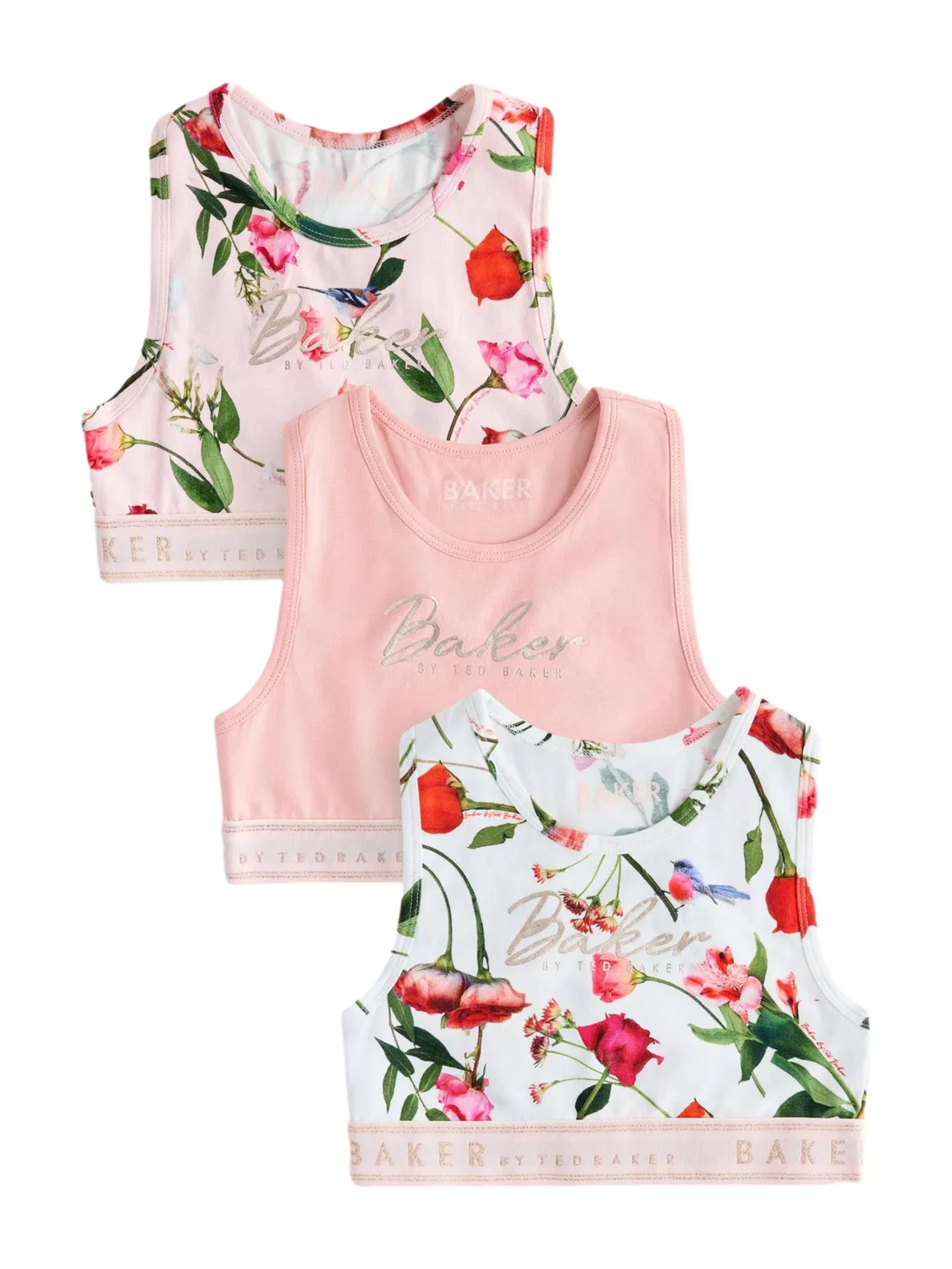 Топ Baker by Ted Baker в нежно-розовом, пастельно-розовом и белом цветах