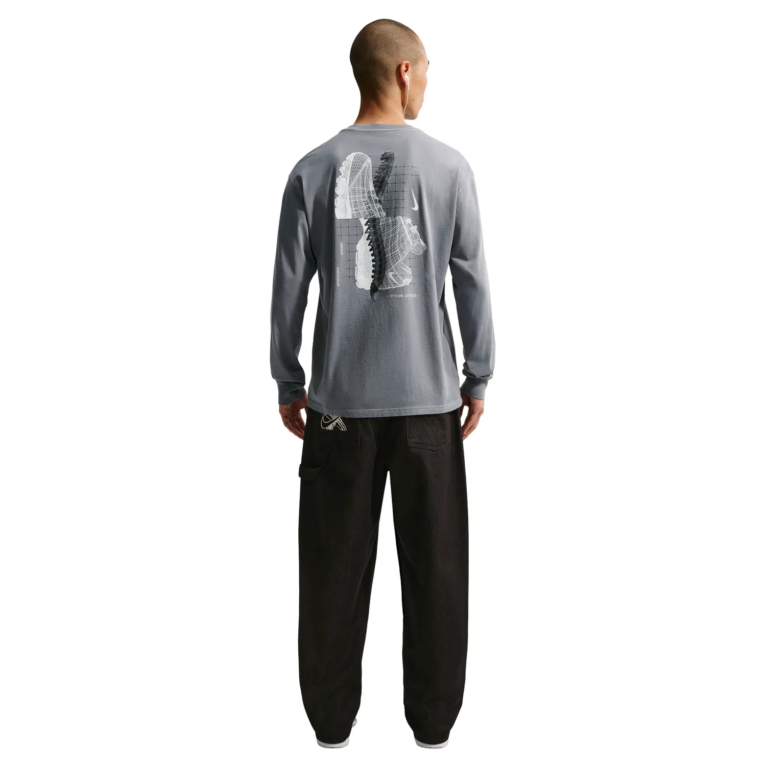 Футболка с длинными рукавами Nike City Pack 'Cool Grey Grey Fog' IQ3770-065, серый — фото 3