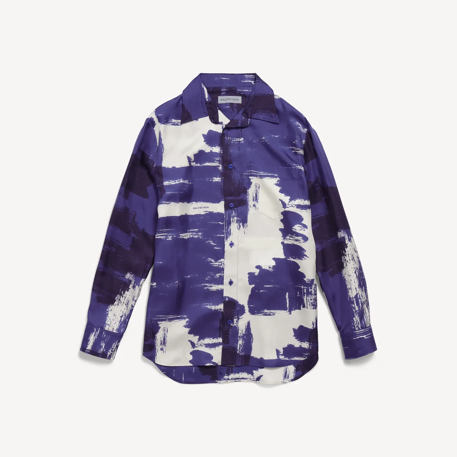 Женская рубашка Paintbrush синего цвета Balenciaga