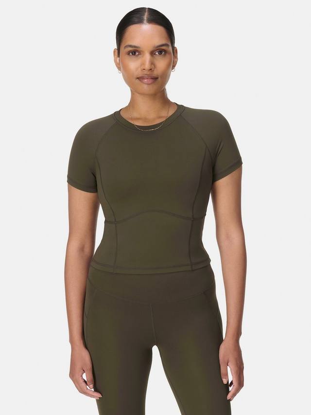 

Легкая укороченная футболка для тренировок Sweaty Betty, Nori Green