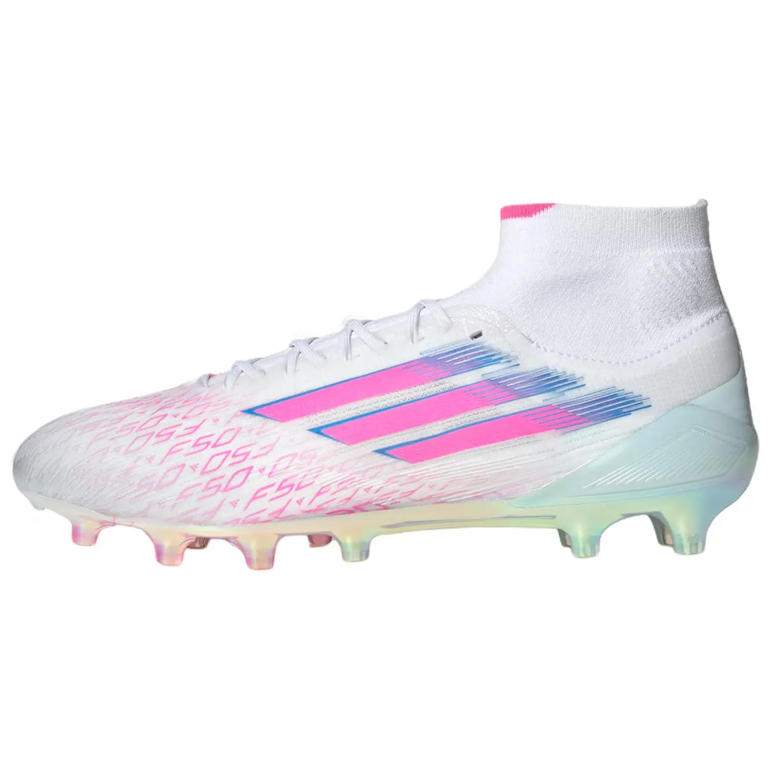 Женские кроссовки Adizero F50 Sparkfusion Elite Mid Fg Ag «Future Icons Trinity Pack» Adidas, White Pink Blue