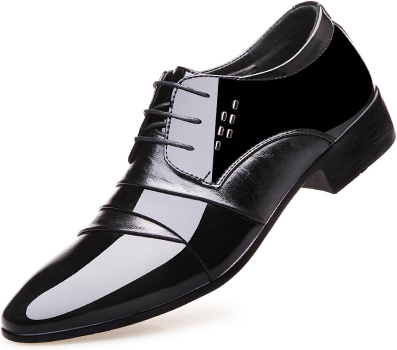 

Мужские оксфорды KYOESCAI, деловые туфли из лакированной кожи на шнуровке, классические бизнес-туфли, модные туфли для вечеринок и свадеб, черный