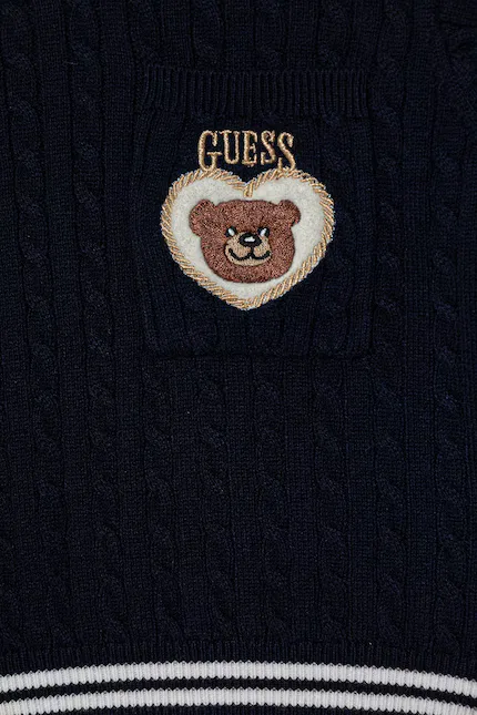 Комплект детский из двух предметов трикотажный Guess, синий — фото 3