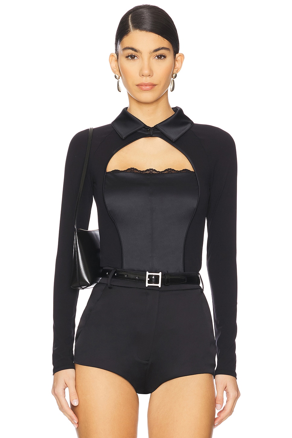 

Боди с длинными рукавами Fleur Du Mal, black