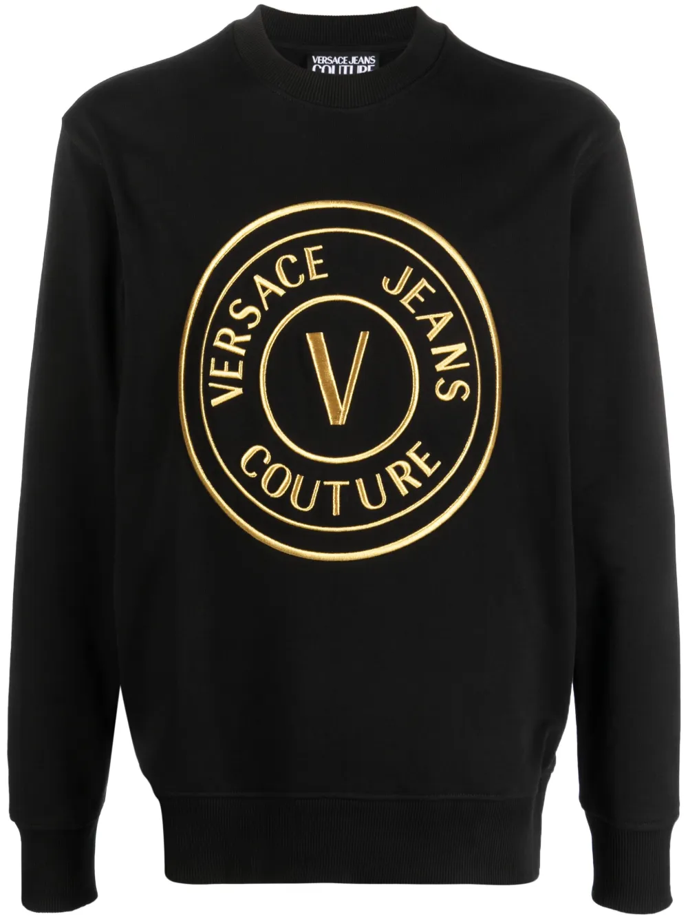 

Толстовка с вышитым логотипом Versace Jeans Couture, черный