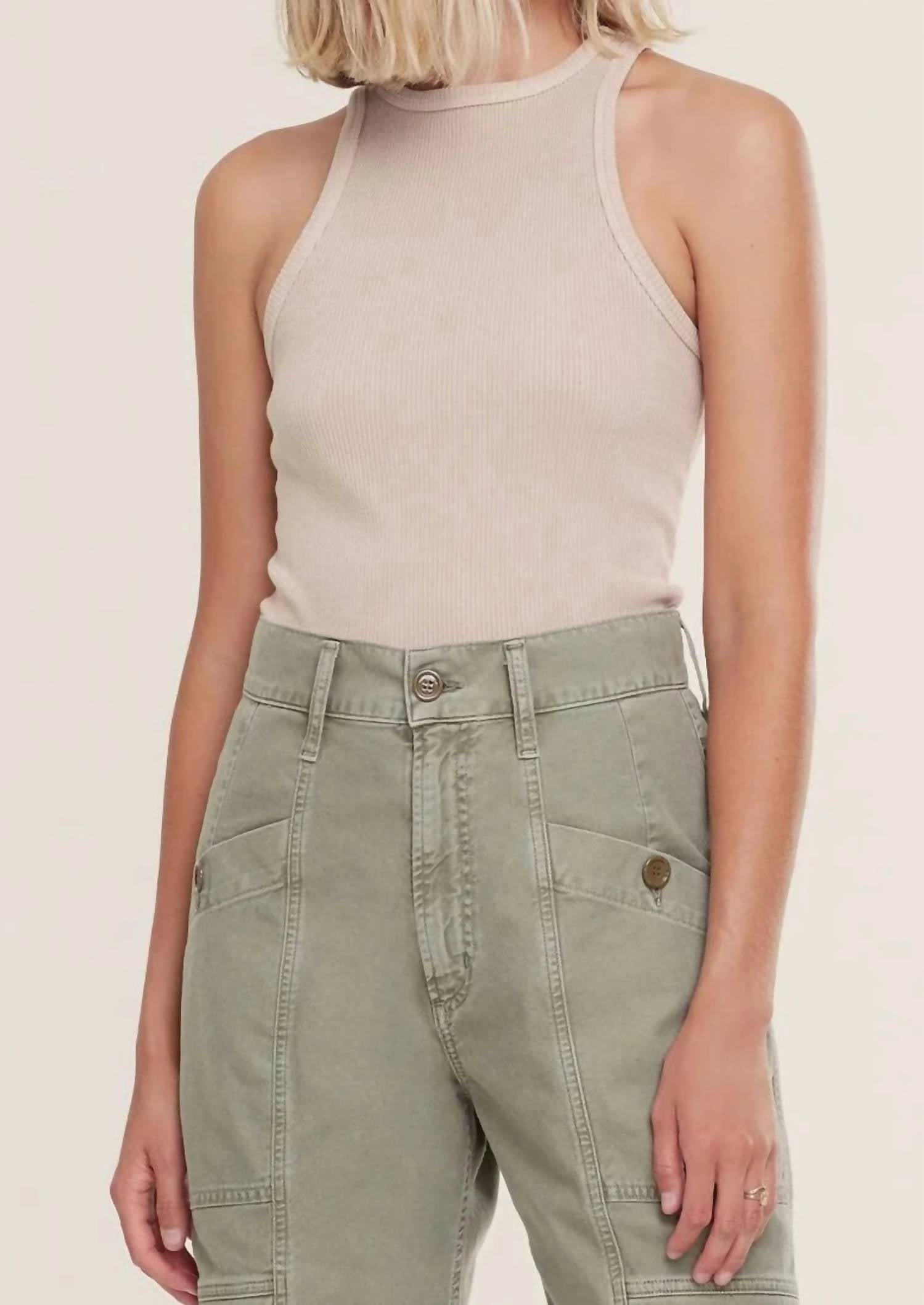 

Боди Rianne с высоким воротом и спиной-борцовкой в ​​цвете «латте» Agolde, Latte