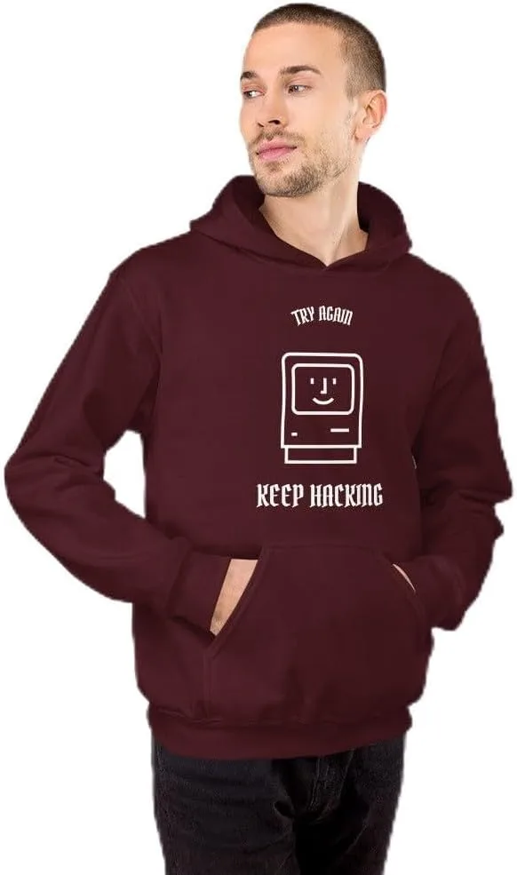 generic Keep hacking - худи с белым принтом