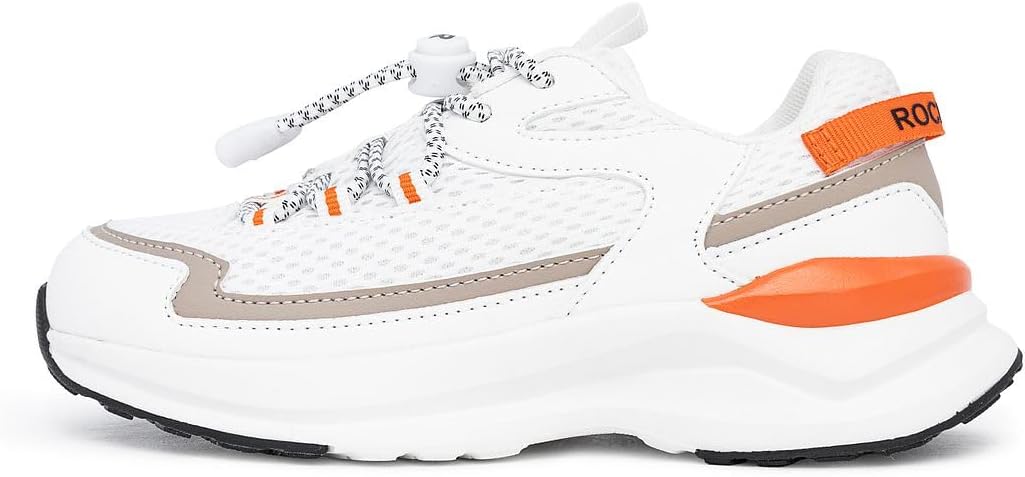 Кроссовки для мальчиков Rockport Kids - Прочные, дышащие с сетчатым верхом, с амортизирующей подошвой для комфорта - Спортивная обувь для ходьбы, бега и школы, на шнуровке/резинке (для детей старшего и младшего возраста), белый — фото 2