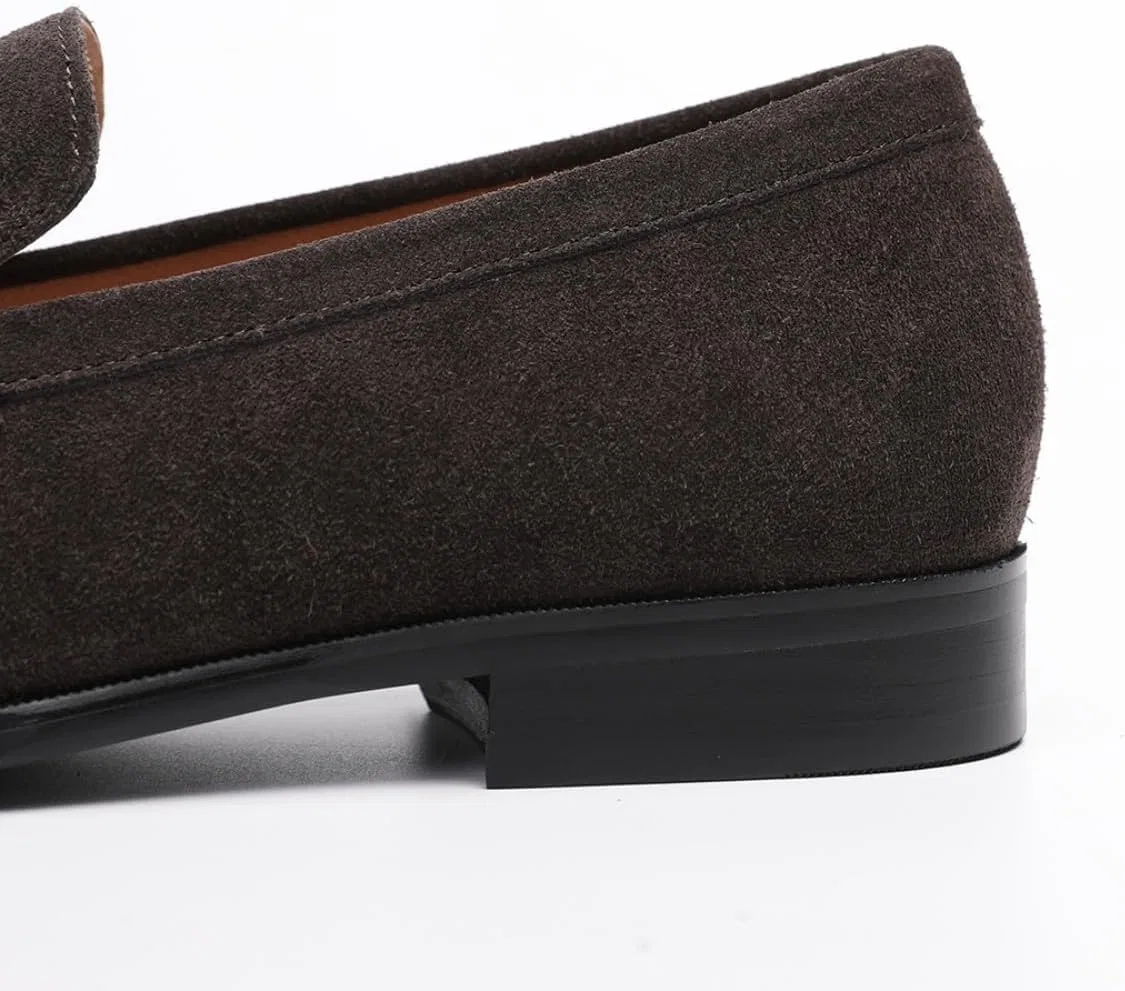 Лоферы кожаные Penny Loafers, коричневый (замша) FIAVOM — фото 4