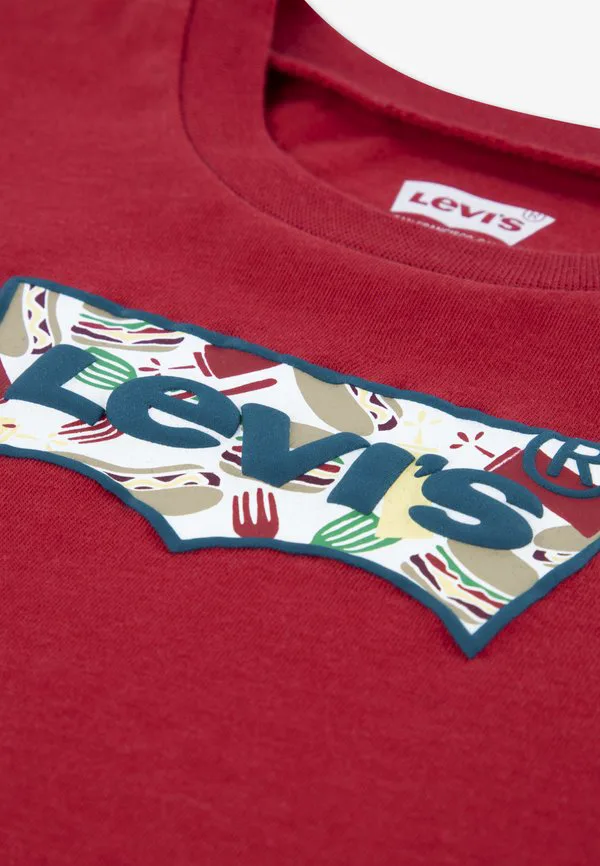 Футболка с принтом "крылья летучей мыши" в стиле барбекю Levi'S, Urban Red — фото 3
