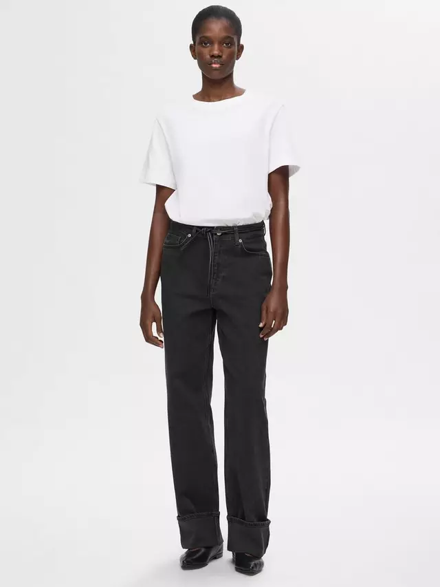 

Джинсы SELECTED FEMME Roby Organic Cotton Blend, черный