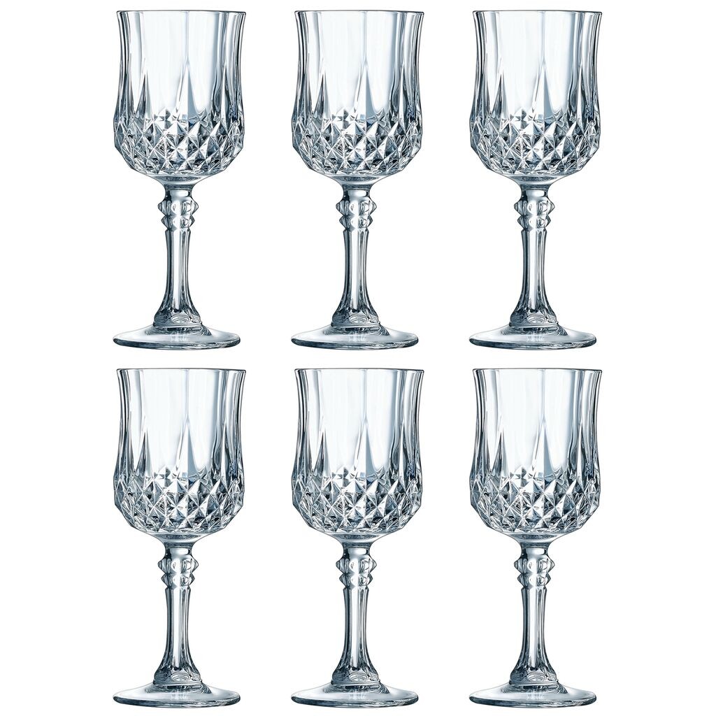 

Cristal d'Arques 23222 Longchamp ECLAT Бокал для красного вина 250 мл, стекло, прозрачное (6 шт. в упаковке), прозрачный