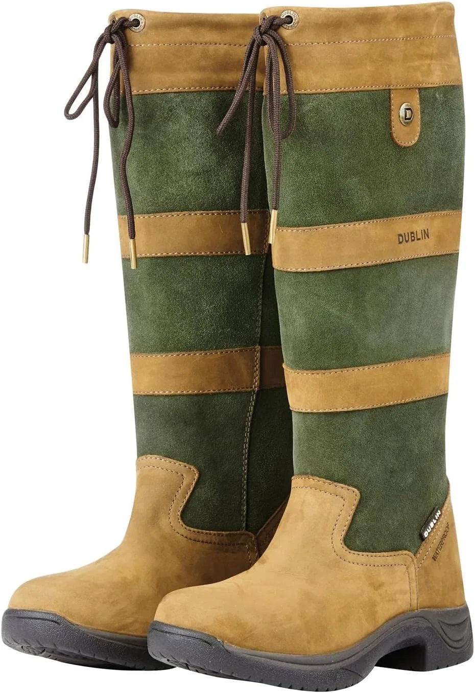 Кожаные ботинки Dublin River III унисекс, Dark Brown Green