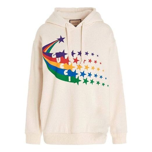 

Толстовка rainbow star hoodie 'beige' Gucci, бежевый