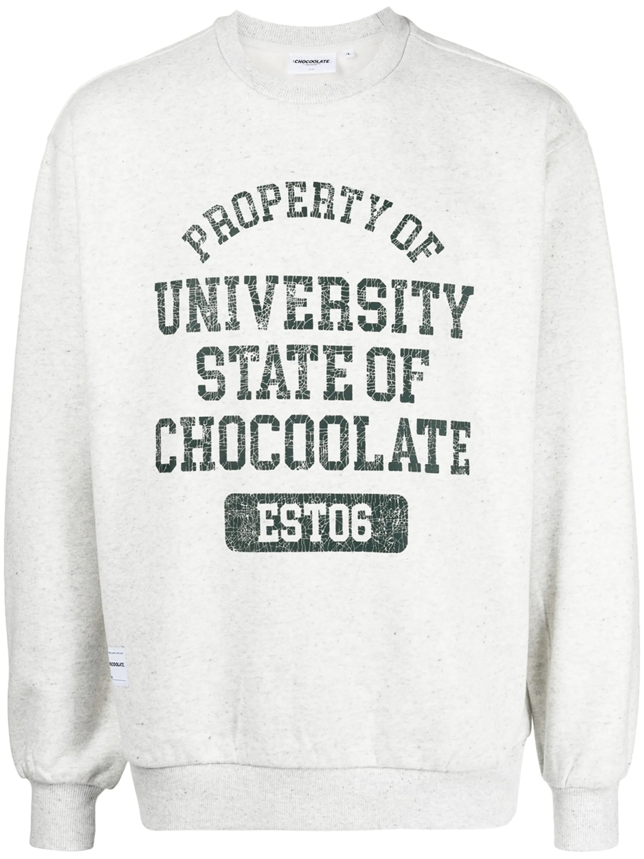 

Меланжевая толстовка с логотипом Chocoolate, серый