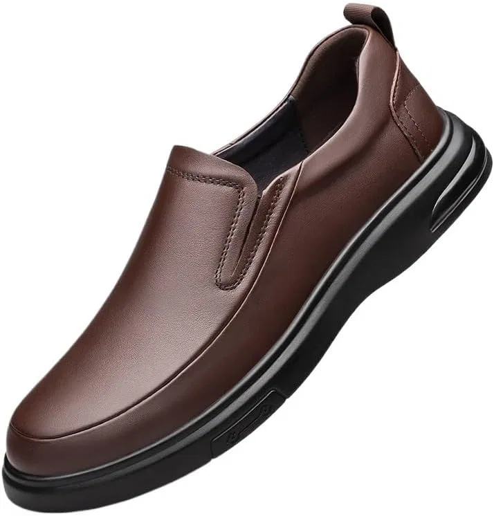 Туфли кожаные водонепроницаемые мужские Loafers & Slip-Ons, коричневый UOPYNE