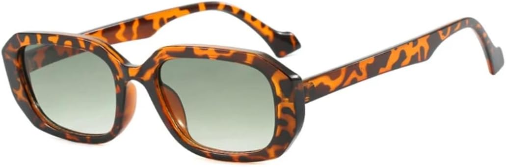 

Солнцезащитные очки с защитой UV400 | Линзы конфетного цвета, маленькая оправа | Для женщин и мужчин, для занятий спортом на открытом воздухе и вождения DSVIGF, Leopard Green