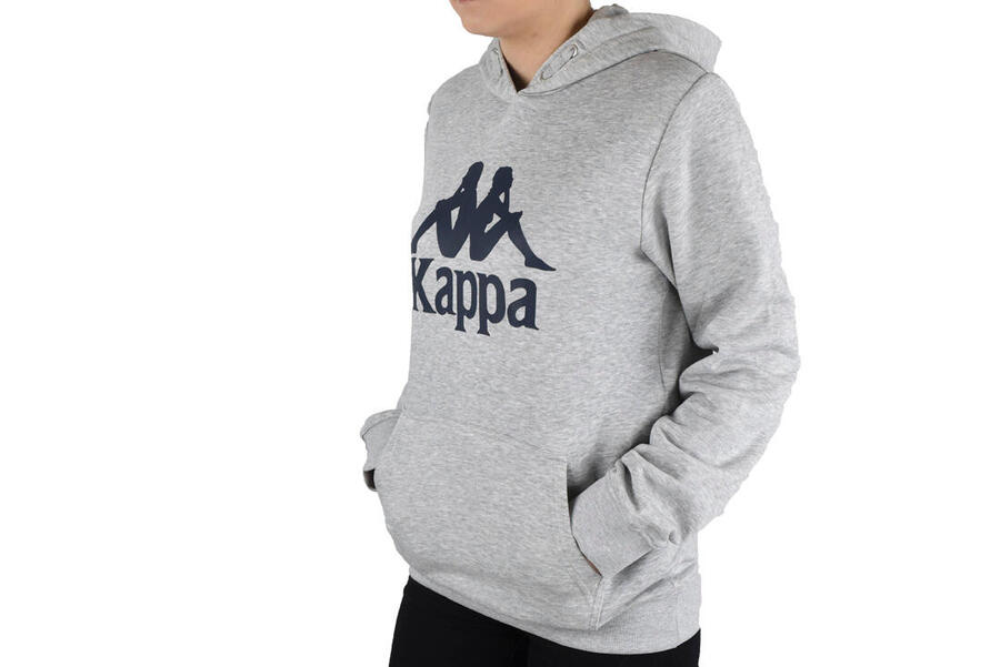 Детская толстовка с капюшоном Kappa Taino, для мальчиков, фитнес, серая — фото 2