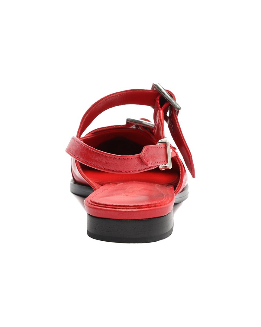 Туфли на плоской подошве из кожи SCHUTZ Darla Sling, красный — фото 3