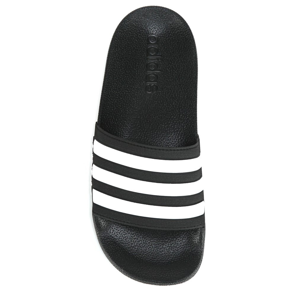 Детские шлепанцы для душа Adilette Little/Big Kid Adidas, черный — фото 4