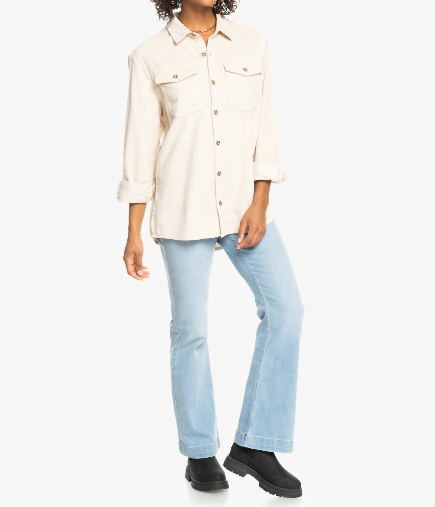 

Топ Let It Go Cord Woven Top из тапиоки Roxy, Tapioca