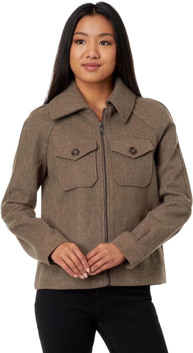 

Куртка Relaxed Zip Front Jacket Avec Les Filles, цвет Chocolate