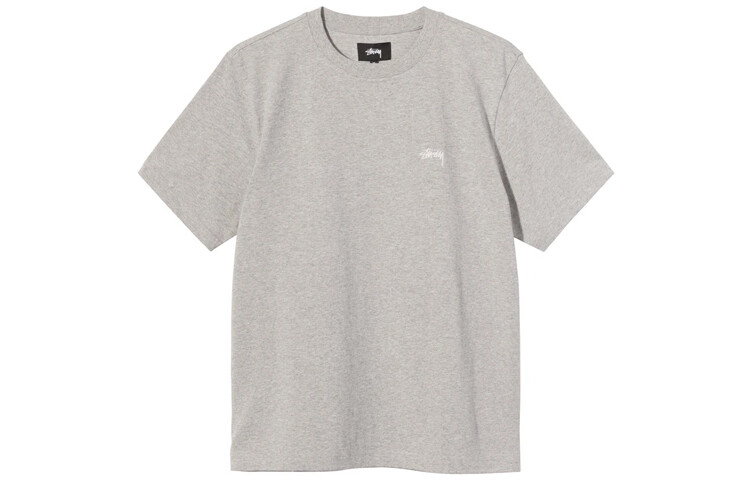 

Футболка с круглым вырезом и вышитым логотипом Stüssy Stussy, серый