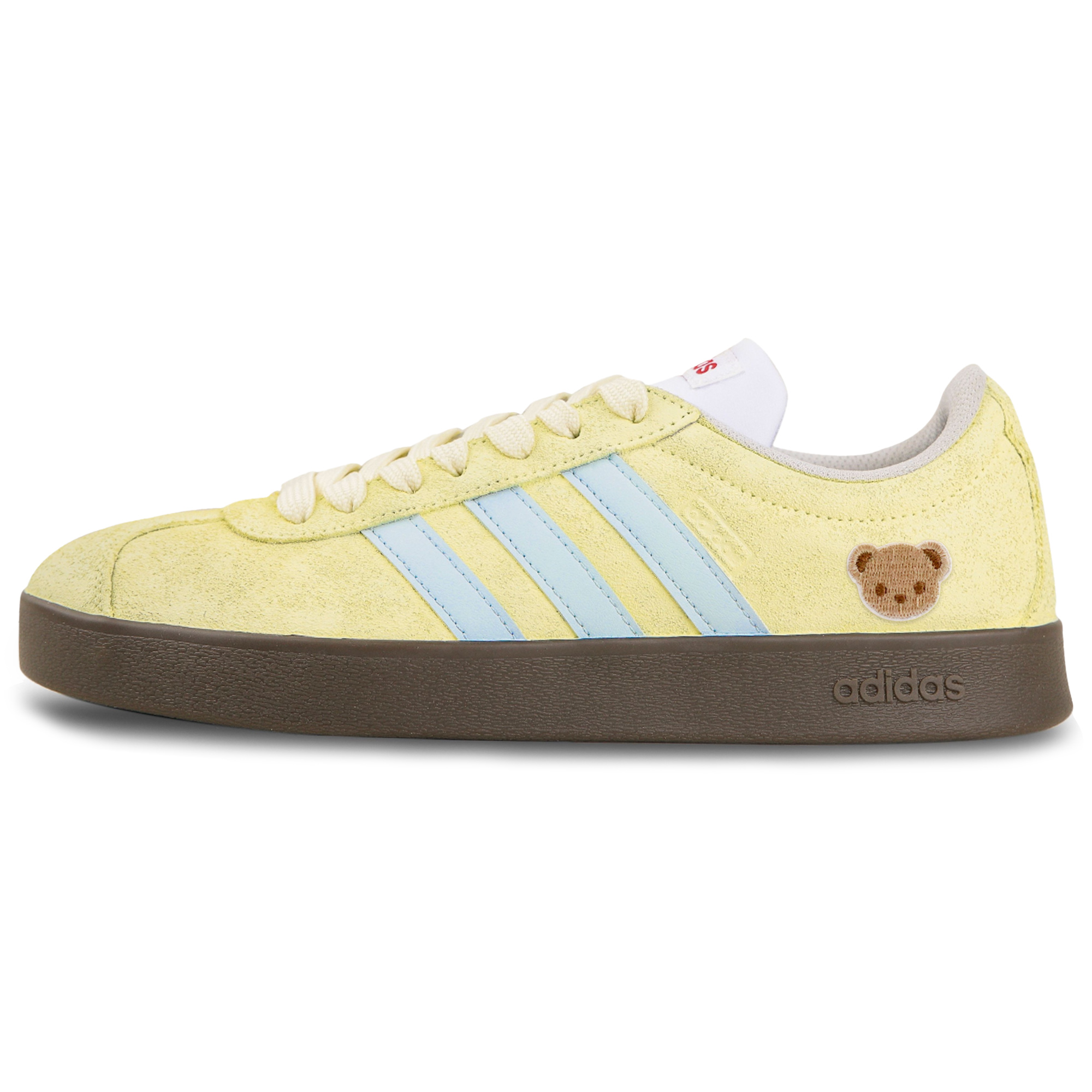 

Adidas VL COURT 2.0 Hugging Bear, кроссовки для скейтбординга с низким верхом, устойчивые к истиранию, мягкие, унисекс, светло-желтые