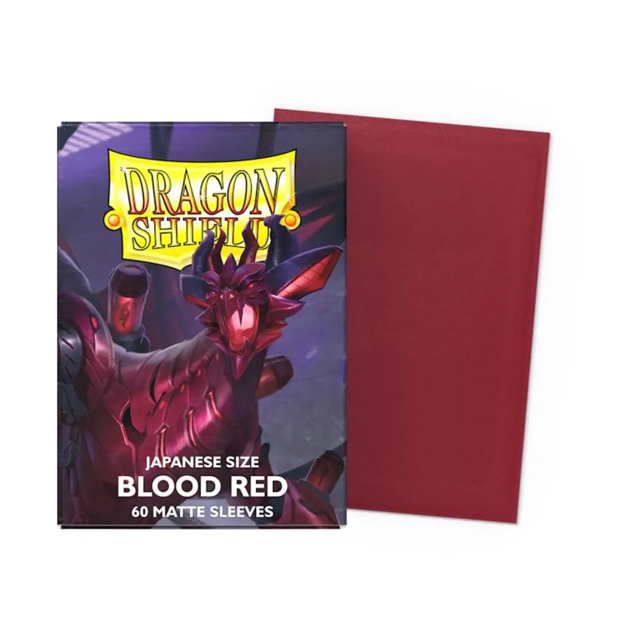 

Японские рукава — матовый кроваво-красный (10 упаковок по 60 шт.), Dragon Shield - Card Sleeves - Japanese