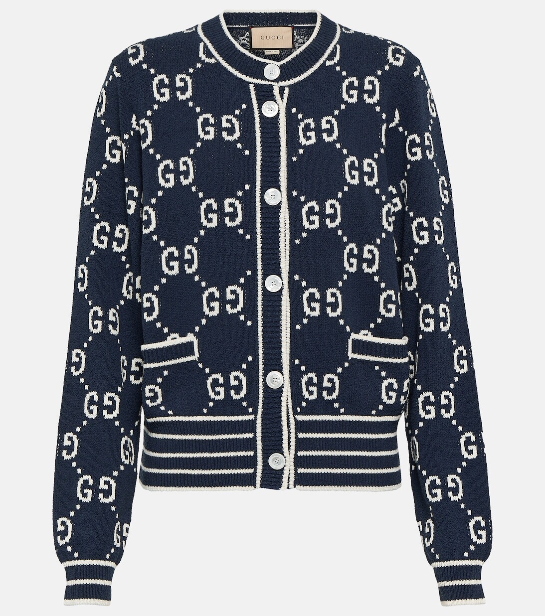 

Жаккардовый кардиган с узором GG и хлопком GUCCI, разноцветный, Черный, Жаккардовый кардиган с узором GG и хлопком GUCCI, разноцветный
