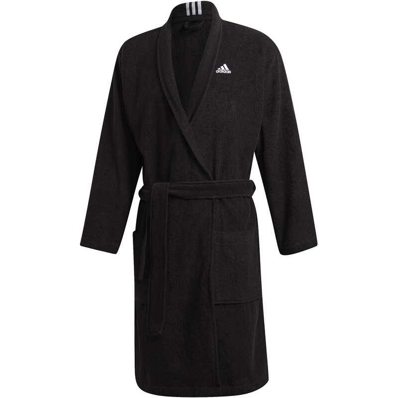 

Хлопковое пальто Adidas, черный