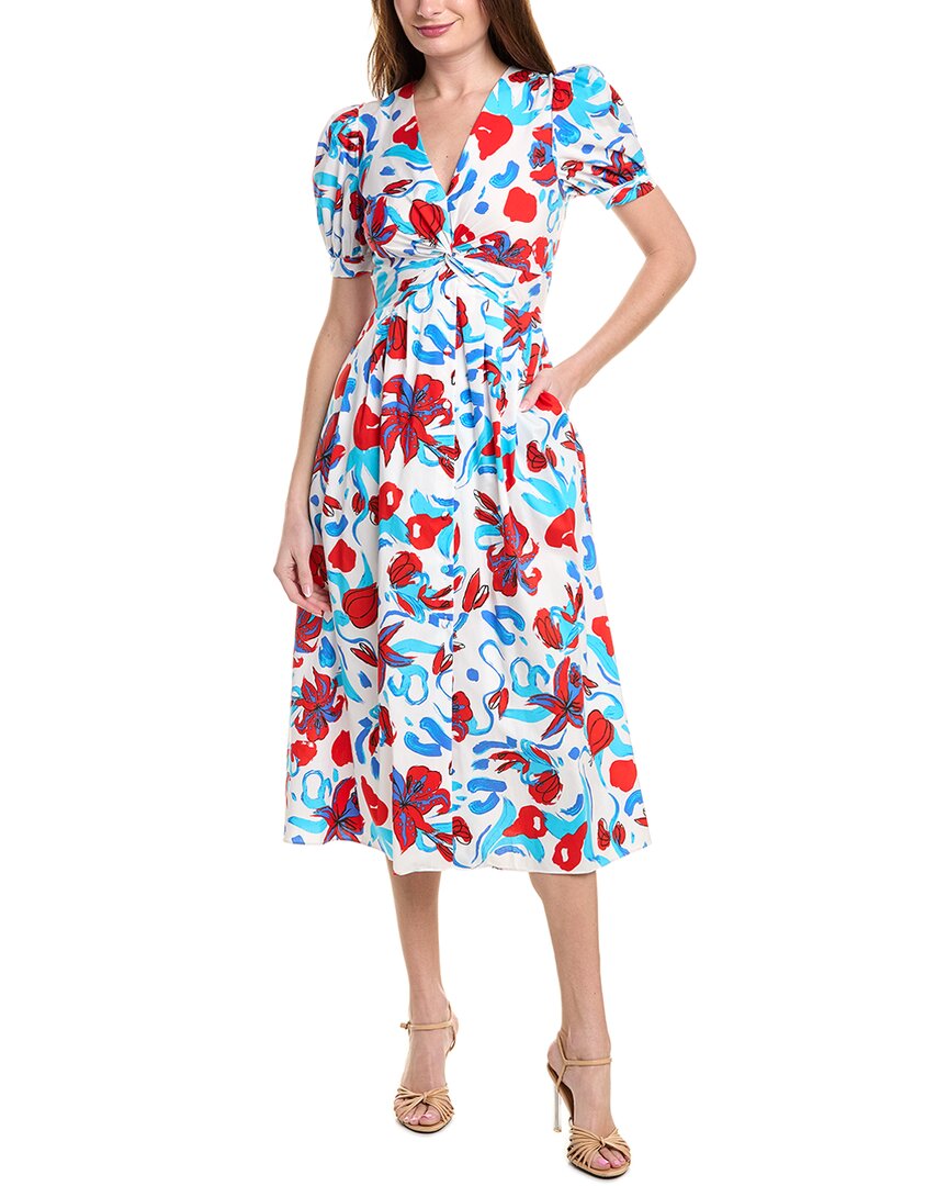 

Платье-рубашка миди Diane von Furstenberg Heather, белый