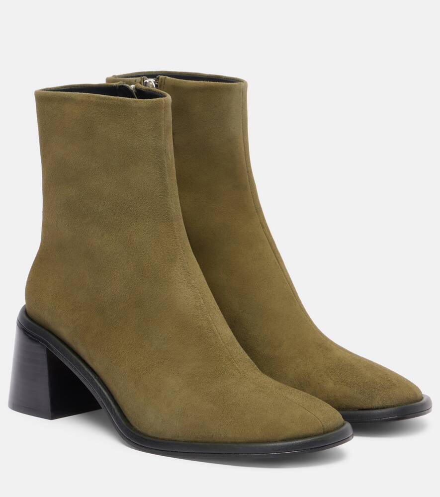 Ботильоны Mona 60 из замши Souliers Martinez, Dark Green