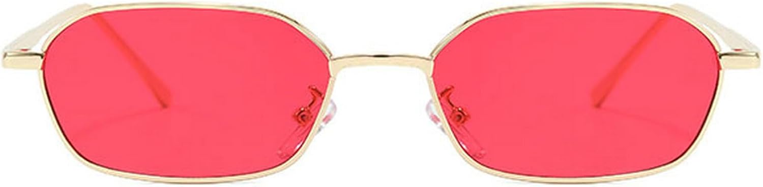 

Модные ретро-солнцезащитные очки квадратной формы для женщин, прямоугольные солнцезащитные очки, маленькие металлические очки для дам, винтажные мужские солнцезащитные очки в стиле панк mincl, Red