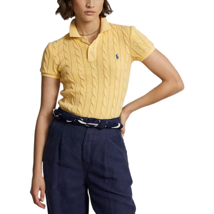 Футболка поло FW22 Женская Желтая Polo Ralph Lauren — фото 3