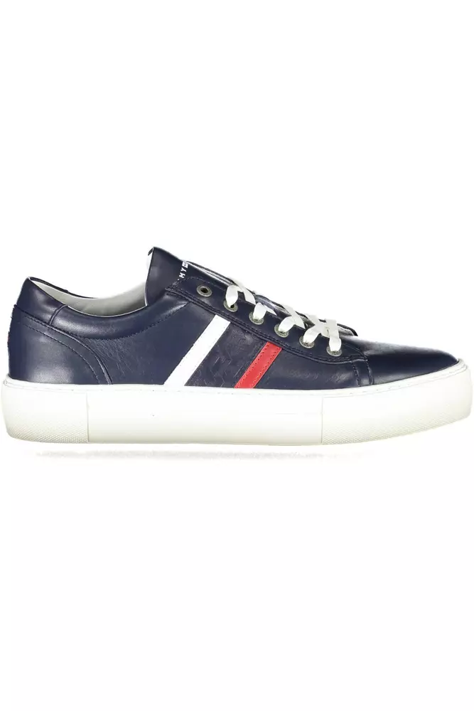 

Синие кожаные мужские кроссовки Tommy Hilfiger