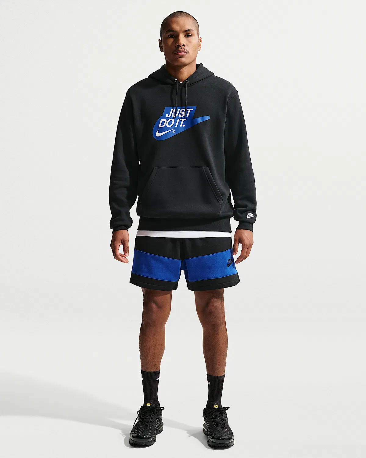 Мужские флисовые шорты Nike Sportswear Club, Black/Game Royal/Black/Game Royal