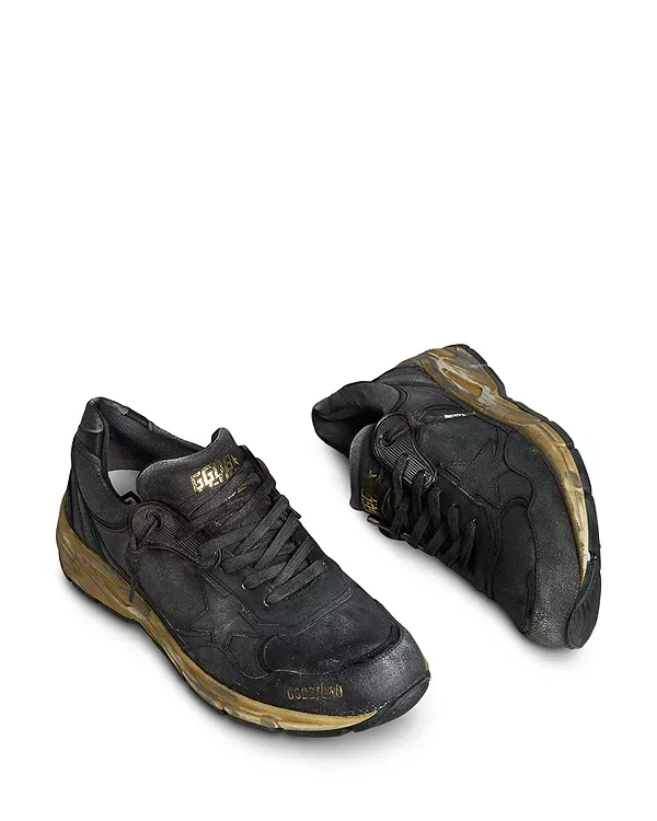 Кроссовки Running Dad из рваной кожи Golden Goose, Black — фото 2