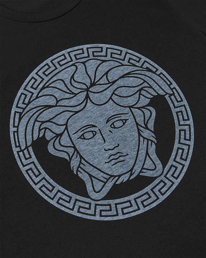 Футболка унисекс с принтом Medusa Greca из джерси — Little Kid, Big Kid Versace, черный — фото 3