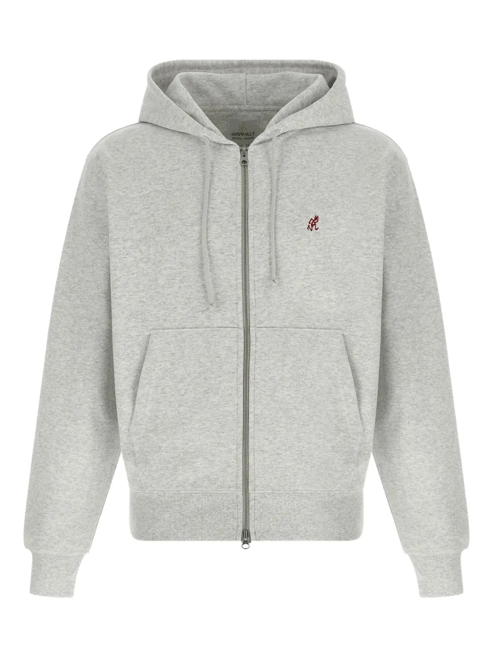

Худи на молнии с вышивкой Gramicci, серый