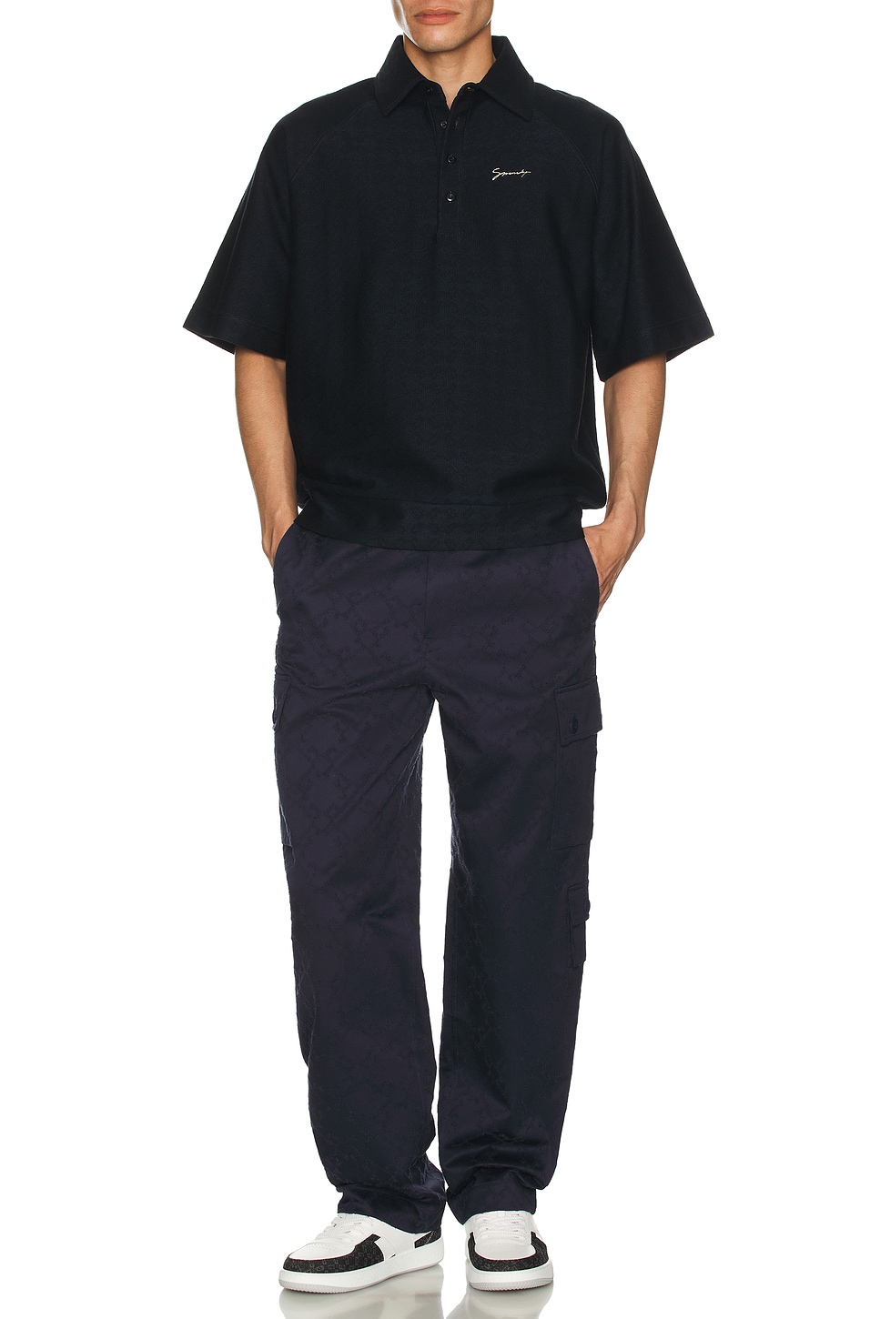 

Half Zip Short Sleeve Свитшот Givenchy, Black & Navy