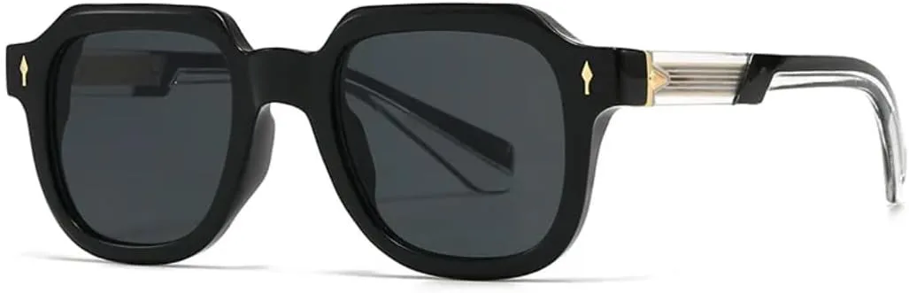 

Винтажные прямоугольные солнцезащитные очки для мужчин и женщин, роскошные модные мужские солнцезащитные очки с защитой от УФ-излучения UV400 TKKTLLT, C1black Gray