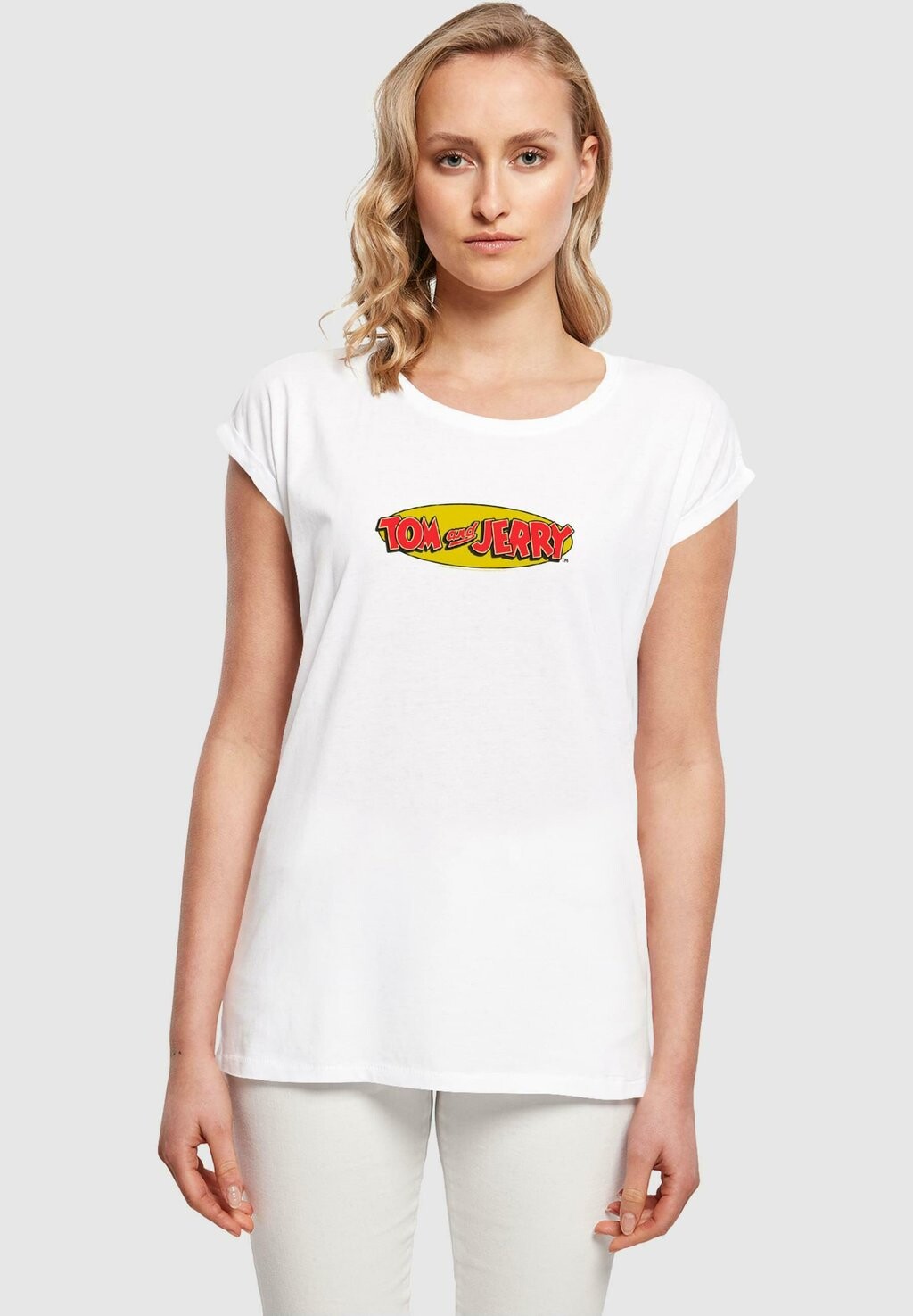 

Футболка с принтом TOM AND JERRY INLINE LOGO ABSOLUTE CULT, белый