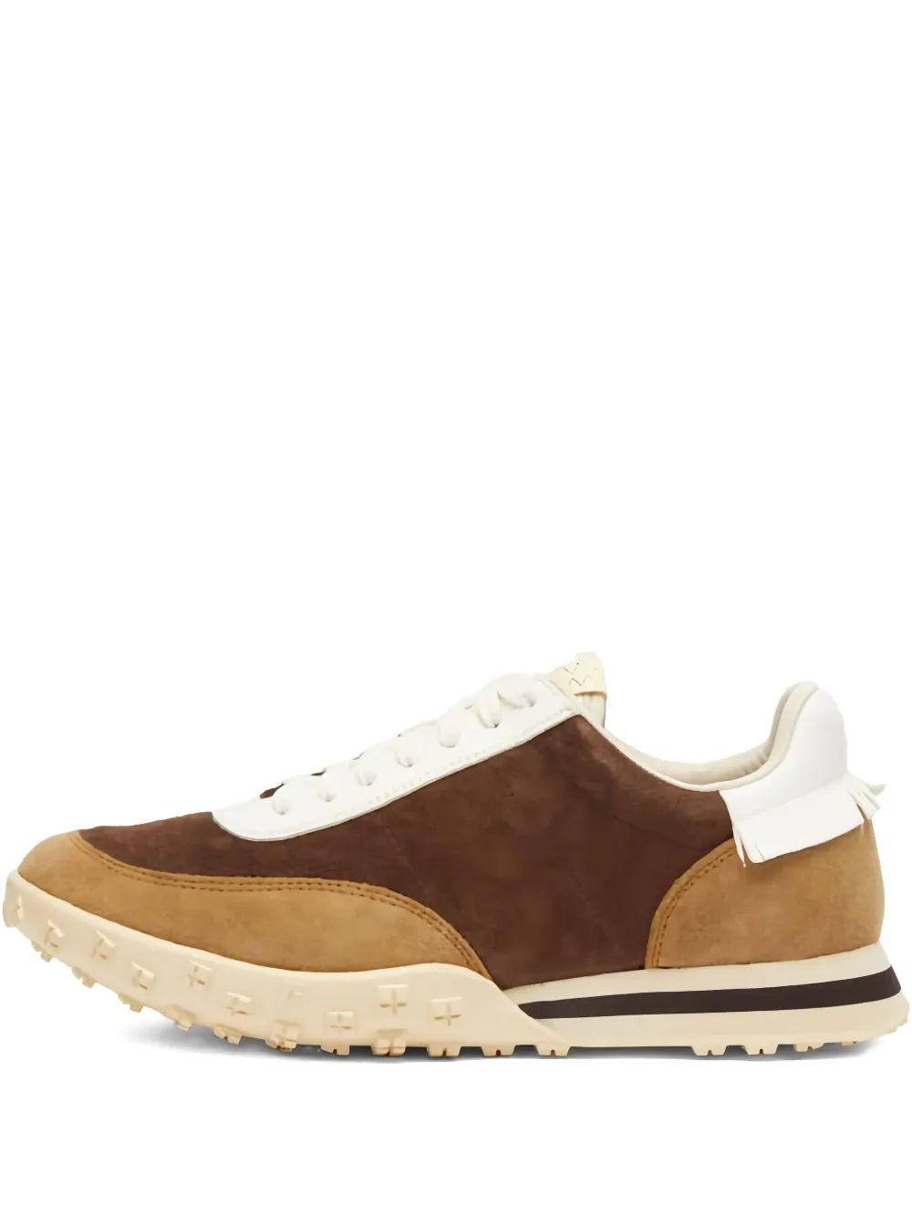 

Замшевые кроссовки с бахромой visvim, коричневый