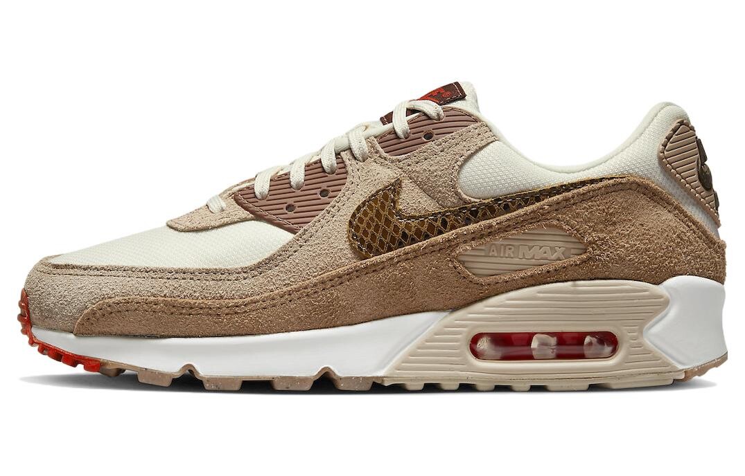 

Nike Air Max 90 SE Галочка из змеиной кожи цвета бледной слоновой кости