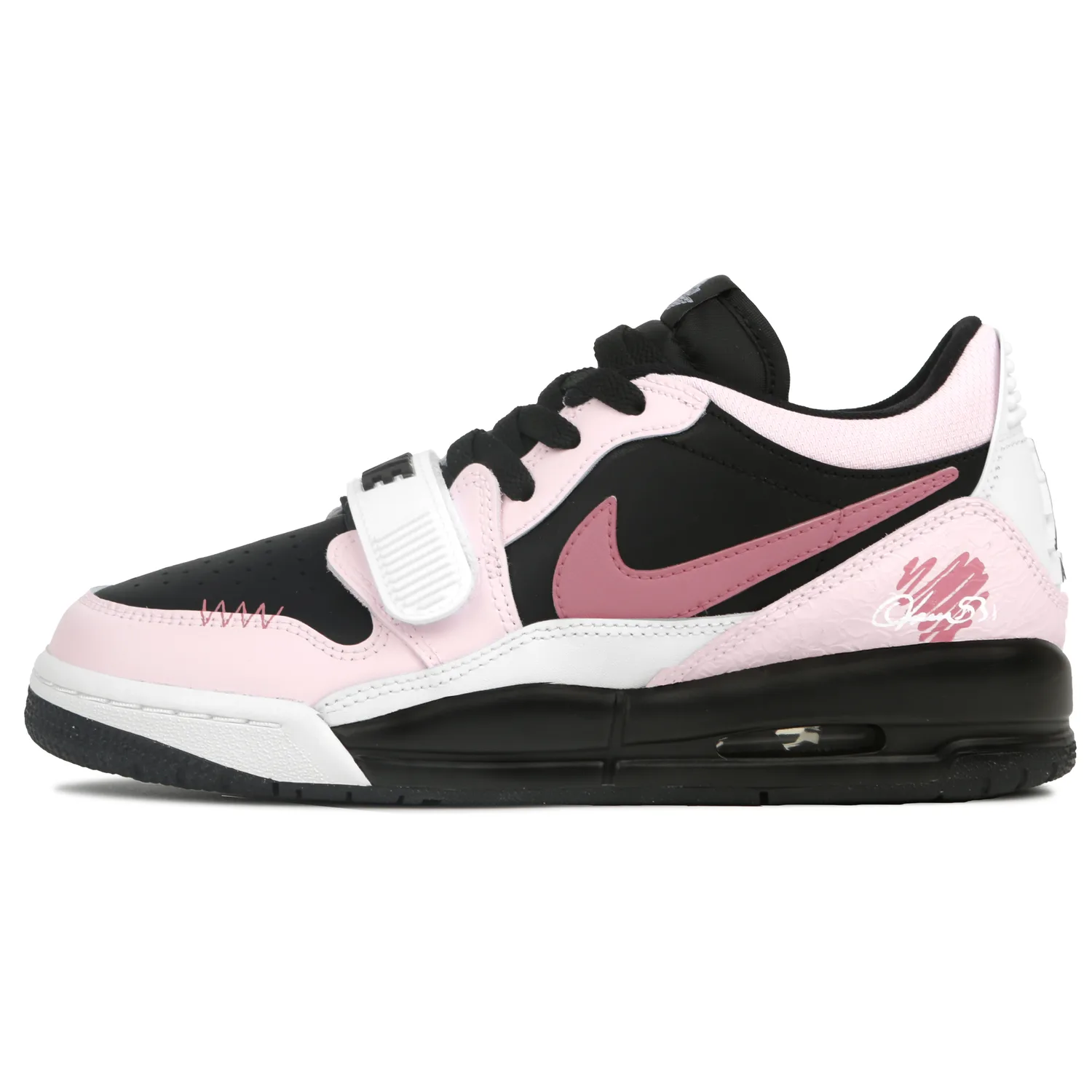 Jordan Legacy 312 Cushioning Low top детские баскетбольные кроссовки Black Pink